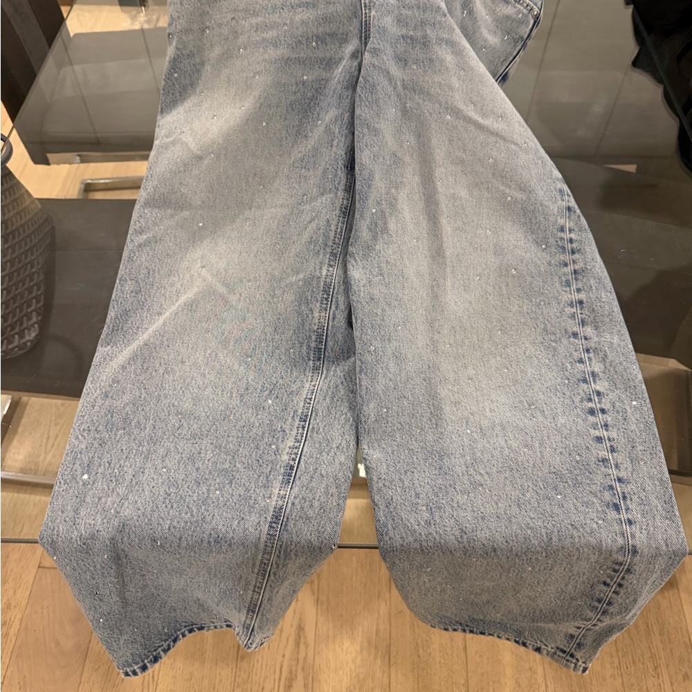 LOFT Light Blue Women Jeans with studs